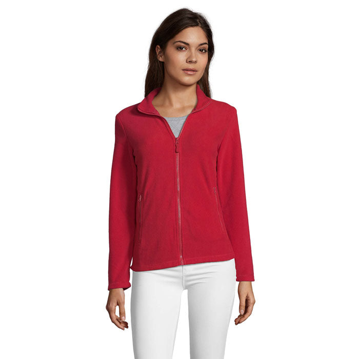 Branded Women's Fleece Jacket in Red