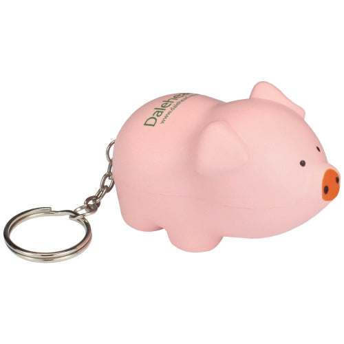 Branded Pig Stress Toy Keyring