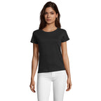 Branded Fitted Women's T-Shirt in Black