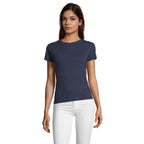 Branded Fitted Women's T-Shirt in Blue