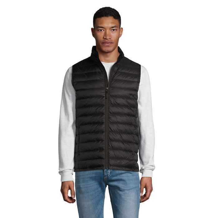 Branded Men's Packable Down Gilet in Black