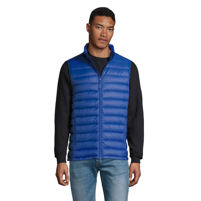 Branded Men's Packable Down Gilet in Blue