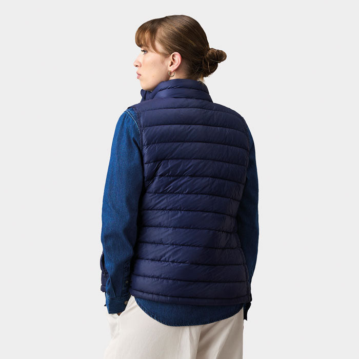 Branded Women's Packable Down Gilet in use