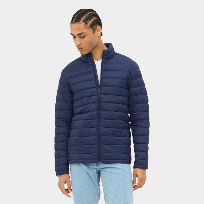 Branded Men's Packable Down Jacket in use
