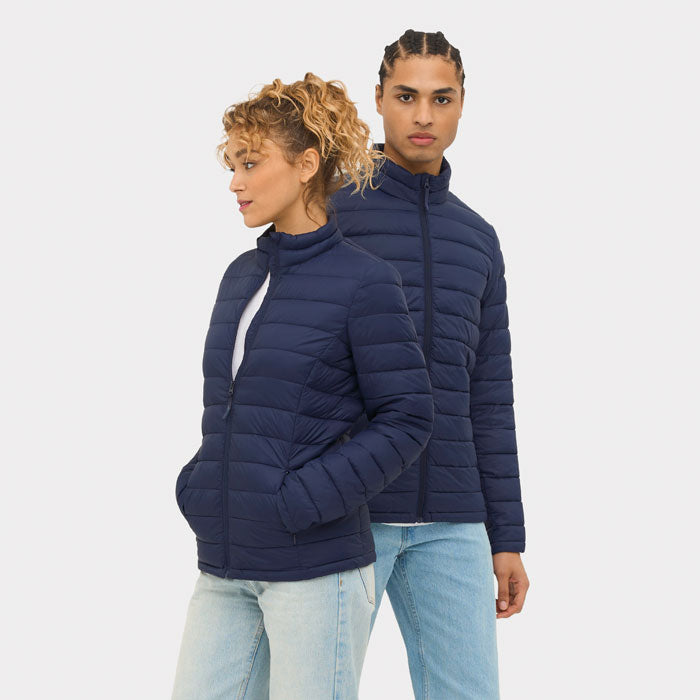 Branded Men's Packable Down Jacket in use