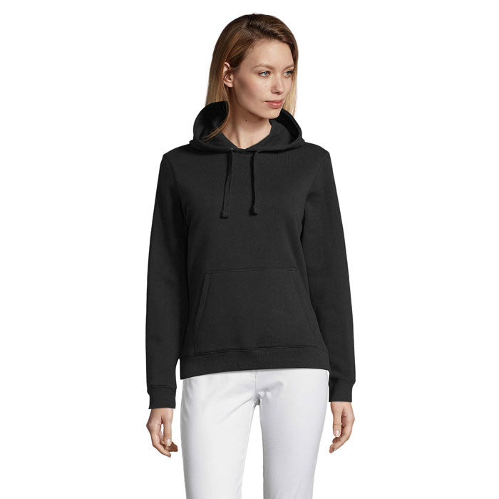 Branded Women's Pullover Hoodie in Black