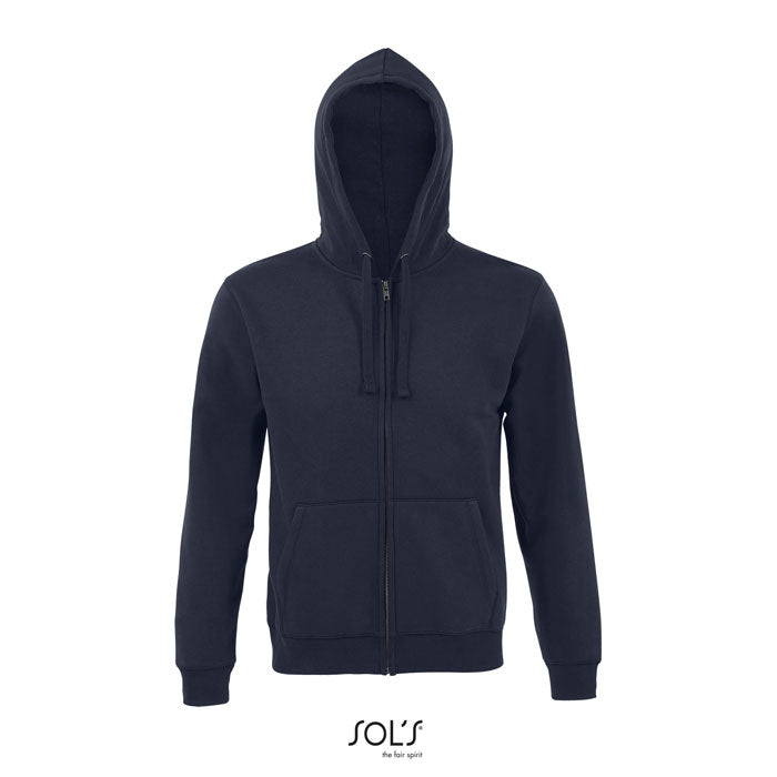 Branded Men's Zip Hoodie in Blue