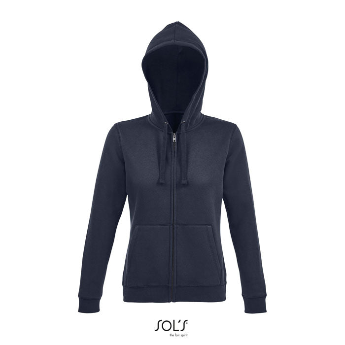 Branded Women's Zip Hoodie in Blue