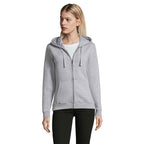 Branded Women's Zip Hoodie in Grey