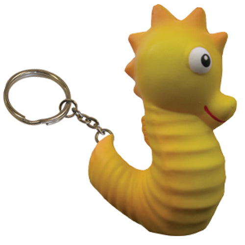 Branded Seahorse Stress Toy Keyring