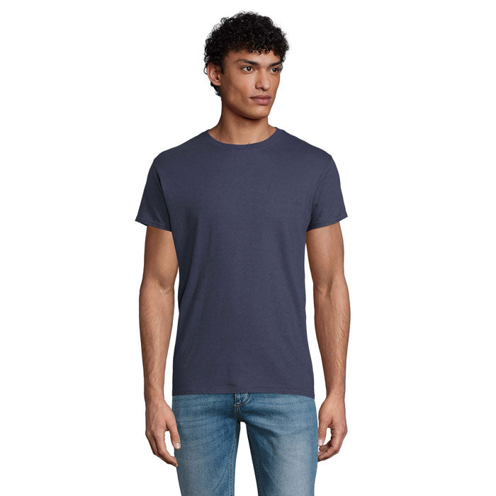 Branded Lightweight Organic T-Shirt in Blue