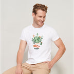 Branded Lightweight Organic T-Shirt in use