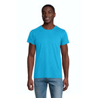 Branded Organic Fitted T-Shirt in Blue