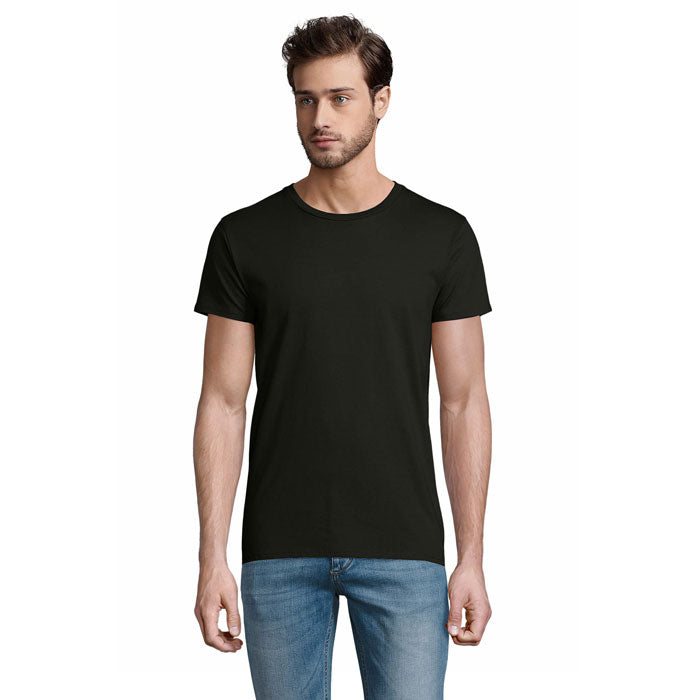 Branded Organic Fitted T-Shirt in Black