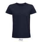 Branded Organic Fitted T-Shirt in Blue