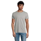 Branded Organic Fitted T-Shirt in Grey