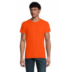 Branded Organic Fitted T-Shirt in Orange