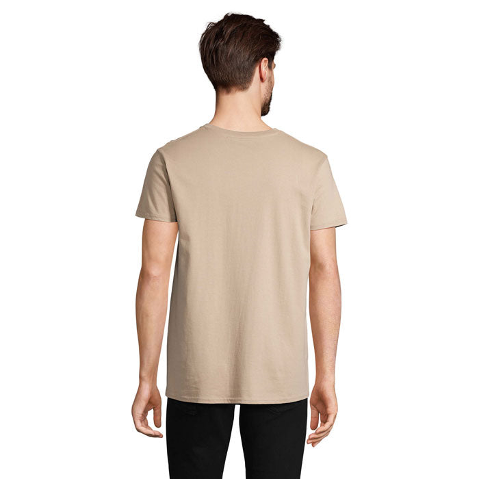 Branded organic fitted t-shirt, back view