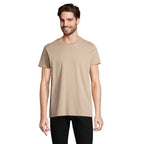 Branded organic fitted t-shirt, front view