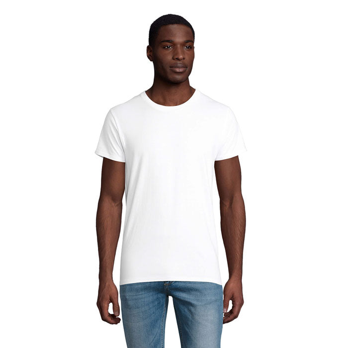 Branded Organic Fitted T-Shirt in White
