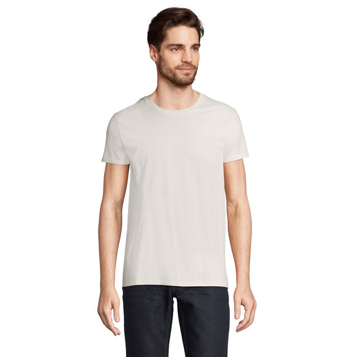 Branded Organic Fitted T-Shirt in White