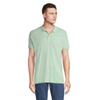 Branded Organic Piqué Men's Polo Shirt colour option GN