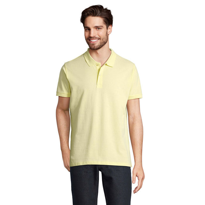Branded Organic Piqué Men's Polo Shirt colour option LY