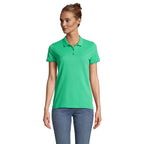 Branded Organic Piqué Women's Polo Shirt colour option EO