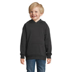 Branded Kids Organic Pullover Hoodie in Black