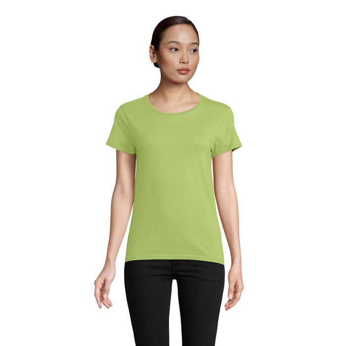 Branded Organic Fitted Women's T-Shirt in Green