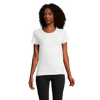 Branded Organic Fitted Women's T-Shirt in Grey