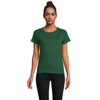 Branded Organic Fitted Women's T-Shirt in Green