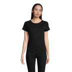 Branded Organic Fitted Women's T-Shirt in Black