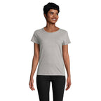 Branded Organic Fitted Women's T-Shirt in Grey