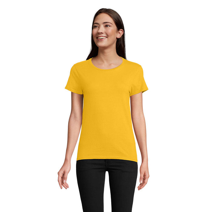 Branded Organic Fitted Women's T-Shirt colour option GO