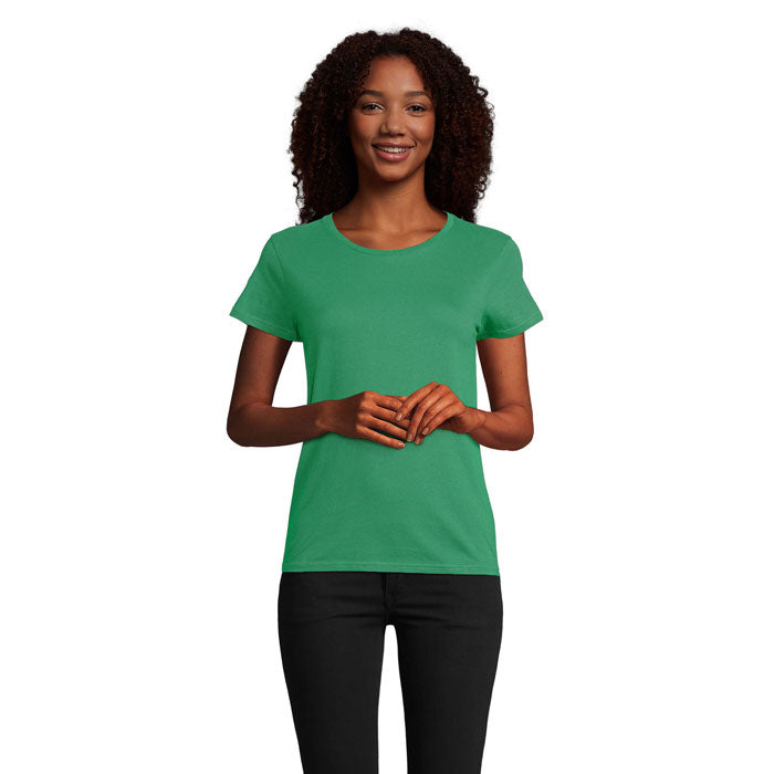 Branded Organic Fitted Women's T-Shirt colour option KG