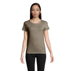 Branded Organic Fitted Women's T-Shirt in Green