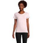 Branded Organic Fitted Women's T-Shirt in Pink