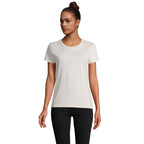Branded Organic Fitted Women's T-Shirt in White