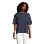 Branded Boxy Women's T-Shirt in Blue