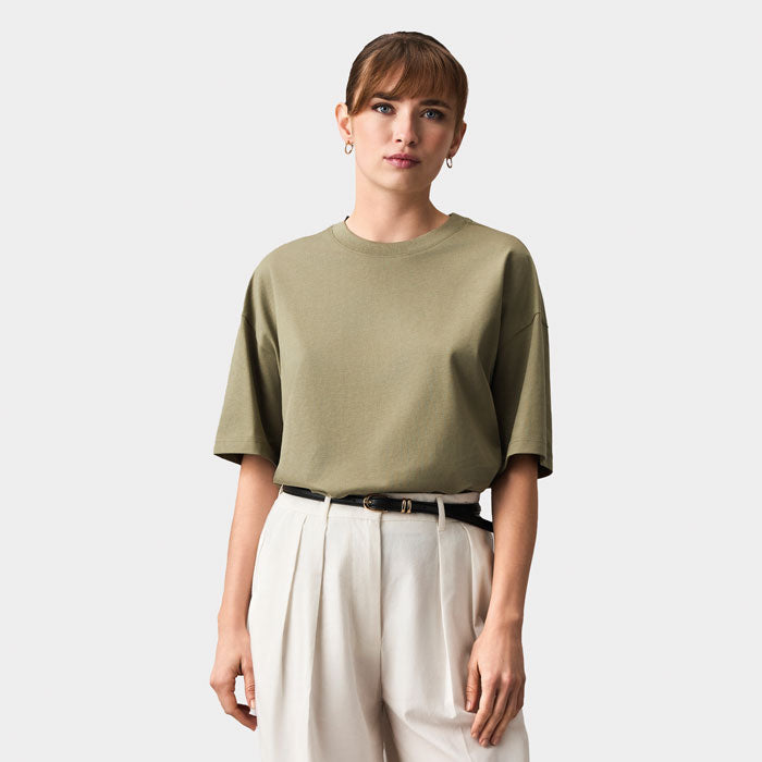 Branded Boxy Women's T-Shirt in use