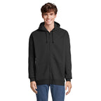 Branded Full-Zip Hoodie in Black