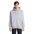 Branded Full-Zip Hoodie in Grey