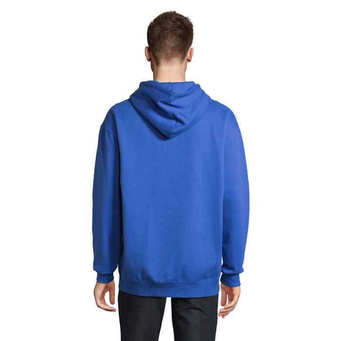 Branded full-zip hoodie, back view