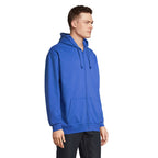 Branded full-zip hoodie, side view