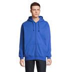 Branded full-zip hoodie, front view