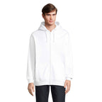Branded Full-Zip Hoodie in White