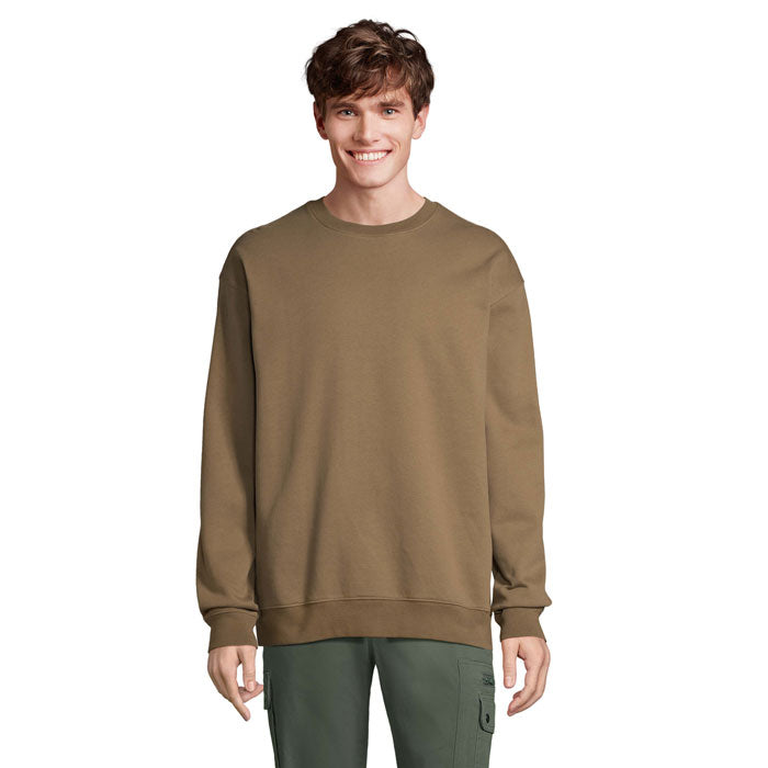 Branded Round-Neck Sweatshirt in Green
