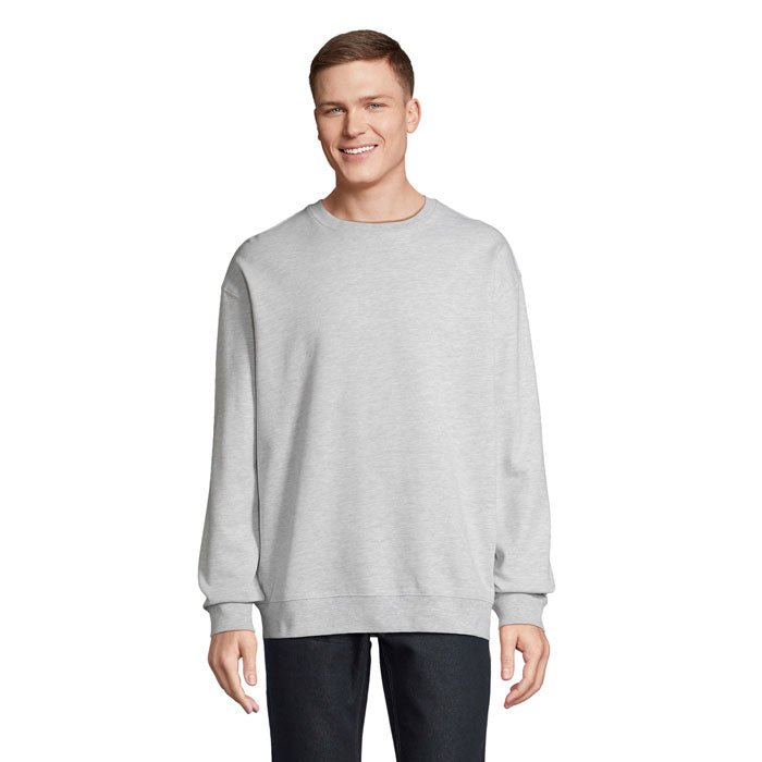 Branded Round-Neck Sweatshirt in Grey