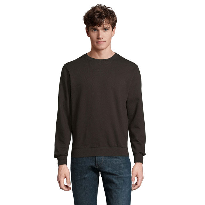 Branded Round-Neck Sweatshirt in Black